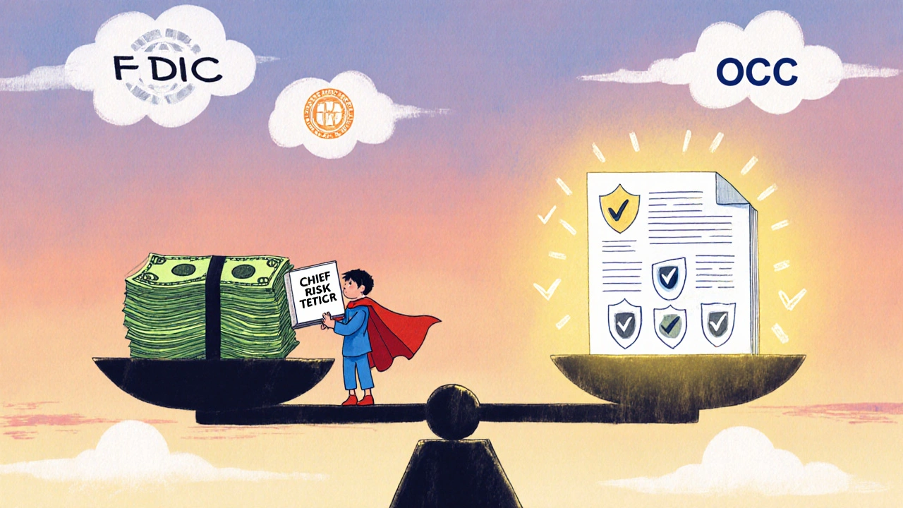 A scale balancing money and a documented model, tipped by bias testing book.