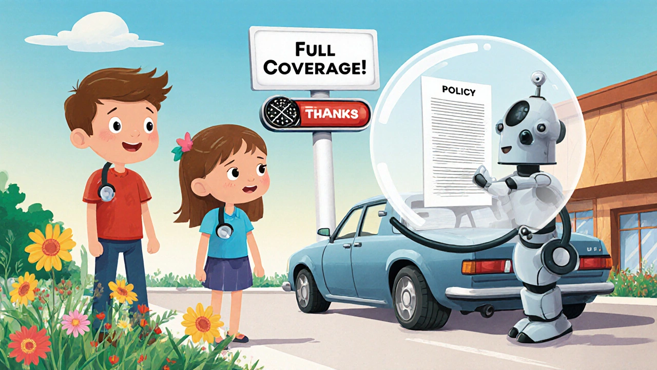 Children choosing a car as a robot issues a protective policy bubble around it.